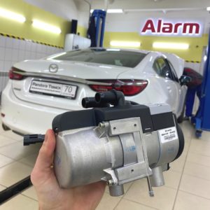 Установка на Mazda 6 автономного подогревателя двигателя Бинар 5S бензин